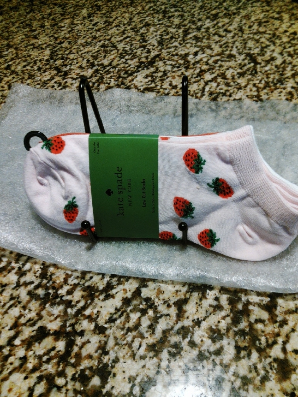 kate spade Pink Strawberry No-Show Socks